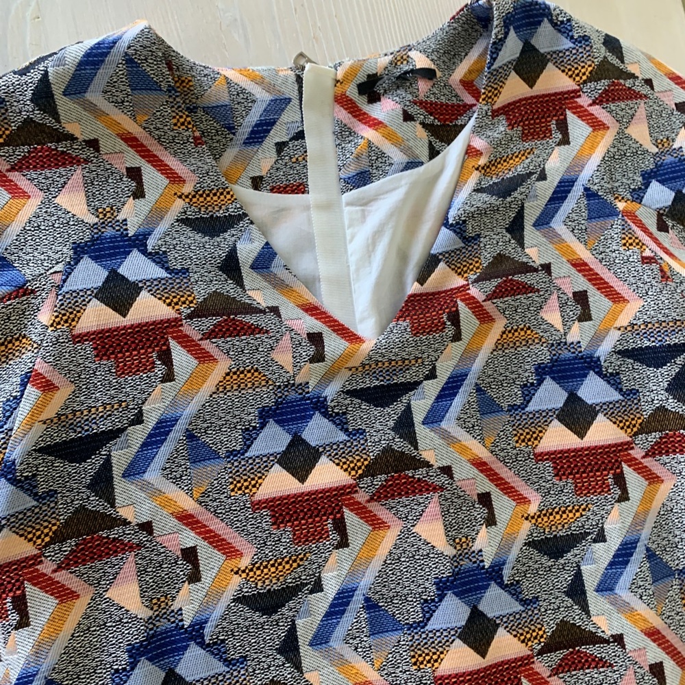 FRNCH Southwest Print Shift Dress pockets sz S NEW - Picture 11 of 16